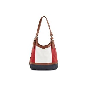 TOM TAILOR Damen Juna Shopper, blau, Colour Blocking, Gr. ONESIZE