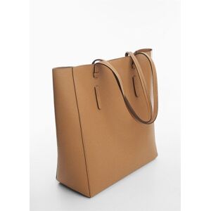 Mango Shopper Bag mit Leder-Effekt - Mittelbraun - U - weiblich