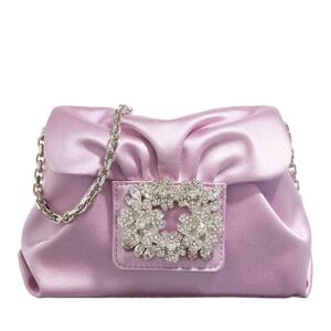 Roger Vivier Umhängetasche - Bouquet Strasse Drape Micro Bag - Gr. unisize - in Violett - für Damen