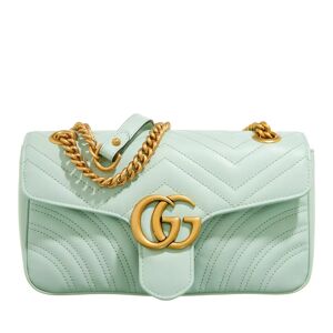 Gucci Umhängetasche - Small GG Marmont Shoulder Bag Matelassé Leather - Gr. unisize - in Grün - für Damen