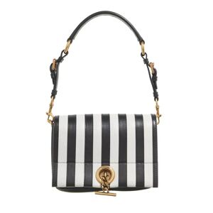 Moschino Handtasche - Stripes-Metal Toggle Shoulder Bag - Gr. unisize - in Schwarz - für Damen