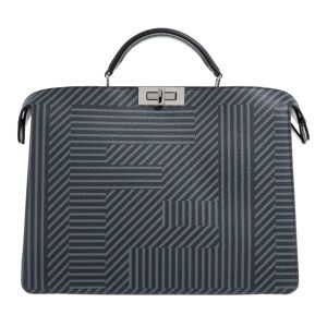 Fendi Aktentaschen - Medium Cuoio Romano Leather Bag - Gr. unisize - in Grau - für Damen