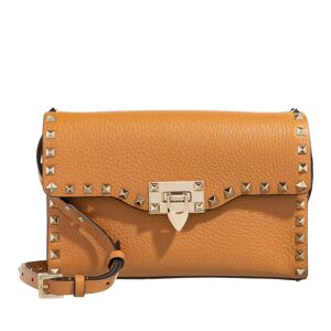 Valentino Garavani Umhängetasche - Rockstud Small Grainy Leather Crossbody Bag - Gr. unisize - in Braun - für Damen