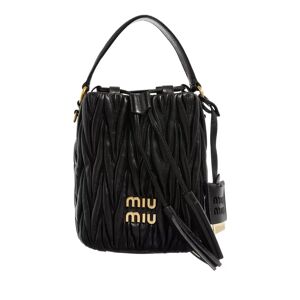 Miu Miu Umhängetasche - Mini Bucket Bag Matelasse - Gr. unisize - in Schwarz - für Damen