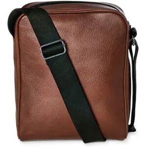 Tchibo - Leder-Crossbag - Dunkelbraun Polyester   male