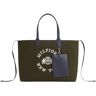 Tommy Hilfiger Shopper »ICONIC TOMMY TOTE WOOL LOGO«, schönes Geschenkset olivgrün Größe B/H/T: 50 cm x 33 cm x 14 cm