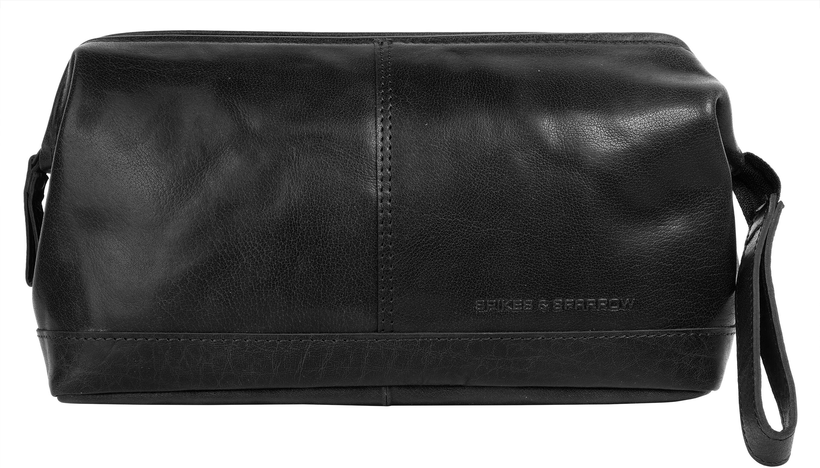 Spikes & Sparrow Kulturbeutel »TOILETRY BAG«, (1 tlg.), echt Leder schwarz  onesize