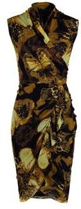 Fuzzi Handtaschenkleid Golden Flowers, 34 - Schwarz/Gold