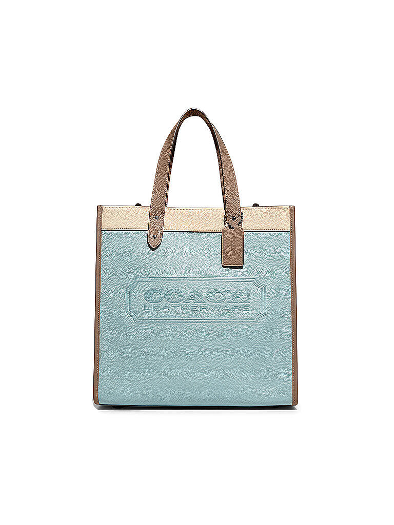 COACH Ledertasche - Shopper Field Tote blau   Damen   C5026