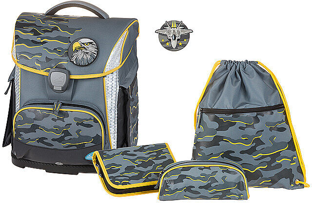 SCHNEIDERS Schultaschen Set 4tlg Special Unit Grey