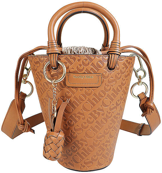 SEE BY CHLOE Ledertasche - Henkeltasche Cesilya Signature Camel   Damen   CHS21ASB05A34