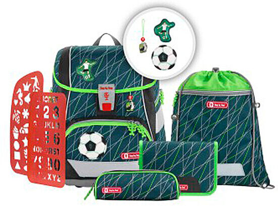 STEP BY STEP Schultaschen Set 6tlg 2 in 1 Plus Soccer World