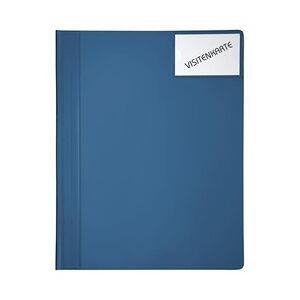 Foldersys Dauer-Schnellhefter mit weissen Heftzungen Taschen vorn+innenA4 blau