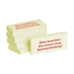 Haftnotiz b.beacht.Sie u.Bankv 75x35mm 5Bk