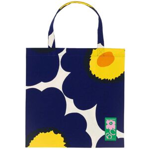 Marimekko - Unikko 60th Anniversary Tasche, cotton / dunkelblau / gelb / orange (60th Anniversary Collection)