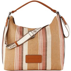 TOM TAILOR Damen Linn Hobo Tasche mit Streifenmuster, braun, Streifenmuster, Gr. ONESIZE