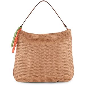 TOM TAILOR Damen Yva Hobo Tasche mit Struktur, braun, Uni, Gr. ONESIZE