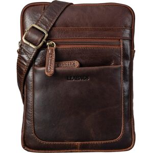 Leabags Detroit Kleine Umhängetasche Aus Echtem Büffel-Leder Im Vintage Look I - Sehr Gut Saddle Horse