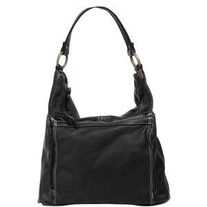 Cluty Shopper Damen Leder, schwarz