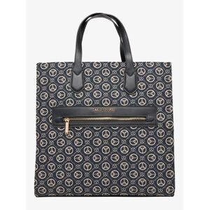 Carlo Colucci Shopper Damen Kunstleder bedruckt, schwarz