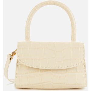 BY FAR Women's Mini Croco Top Handle Bag - Cream