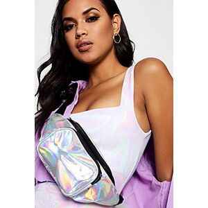 Holographic Front Pocket Bumbag  silver ONE SIZE Female