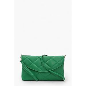 Quilted Clutch Bag  green ONE SIZE Female