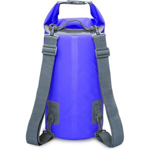 My Store Outdoor Waterproof Dry Dual Shoulder Strap Bag Dry Sack, Capacity: 15L (Dark Blue)