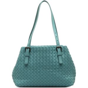 Pre-owned Bottega Veneta Intrecciato Cesta Tote Blue