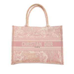 Christian Dior Pre-owned Dior Medium Toile de Jouy Book Tote Pink