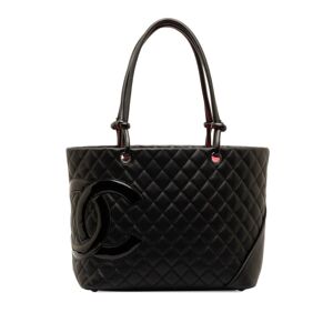 Pre-owned Chanel Large Lambskin Cambon Ligne Tote Black