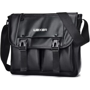 TABLETCOVERS.DK WEIXIER Læder Crossbody Skuldertaske (30 x 27 x 11) - Sort