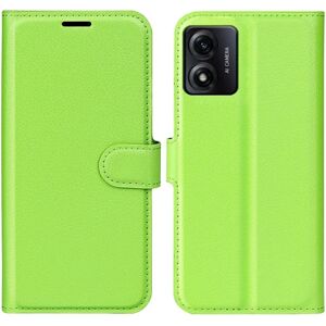 Generic Klassisk Motorola Moto E13 Flip Etui - Grøn Green