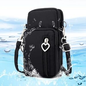 Kvinder Mobiltaske Pung Pung Skuldertaske Crossbody Sort