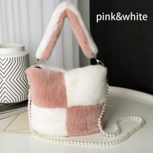 Crossbody Tasker Håndtaske PINK&WHITE PINK&WHITE pink&white