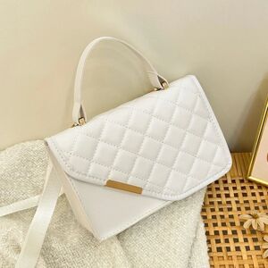 Ribbon Crossbody Taske Lille Firkantet Taske HVID white