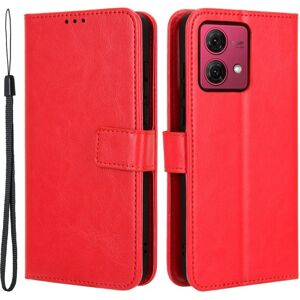 SKALO Motorola Moto G84 5G Flip Cover m. pung i PU-læder - Rød Red