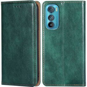 SKALO Motorola Edge 30 5G Flip Cover m. pung i PU-læder - Grøn Green