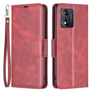 SKALO Motorola Moto E13 4G Flip Cover m. pung i PU-læder - Rød Red