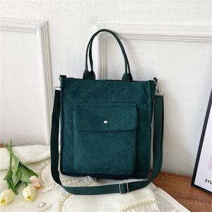 Corduroy Skuldertaske Tote Håndtasker GRØN green