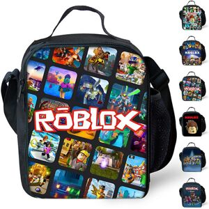 Roblox trykt børneisoleret frokostpose, skolepicnic crossbody-isoleret tote-taske til drenge og piger D