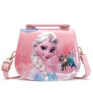 unbranded Frozen Elsa Princess Skuldertaske Børnepige Håndtaske Crossbody Taske Fødselsdagsgave Pink