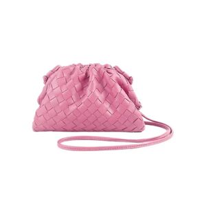 Pu vævet taske Satchel Cloud Mini læder clutch taske Pink