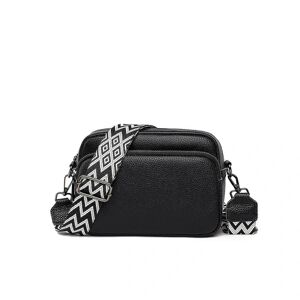 crossbody taske Lille skuldertaske i læder til kvinder med lynlås black