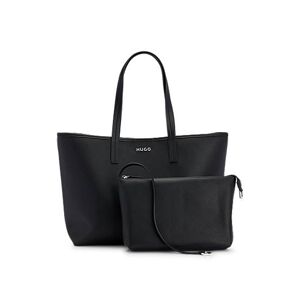 HUGO Faux-leather shopper bag with detachable inner pouch