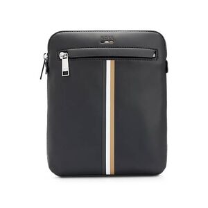 Boss Faux-leather envelope bag with signature stripe