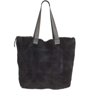 Natures Collection Norma Shopper Lambs Wool 51x42 cm - Black