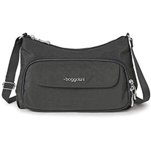 Baggallini Everyday Messenger Bag, Grey (Charcoal)