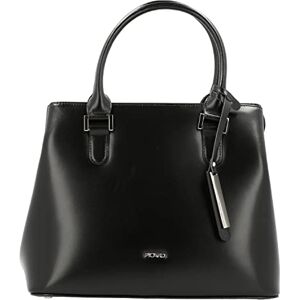 Picard Berlin 5497 Women's Leather Handbag with Shoulder Strap, 2 Compartments, Zip Fastening, Screw-Closure Handbag 10 Litres 29 x 24 x 15 cm (H/W/D) (Berlin) Black , size: m