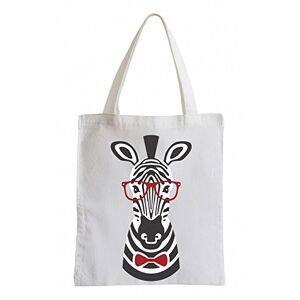 Pixxprint Raxxpurl Hipster Zebra Fun Jute Bag Sports Bag, White
